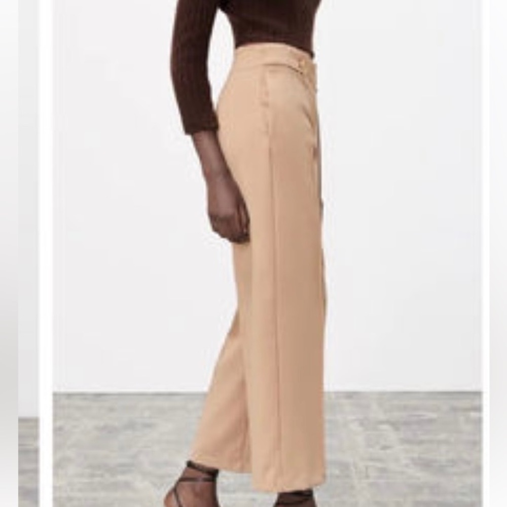 Zara Wide Leg Pintuck Pants - Picture 2 of 14